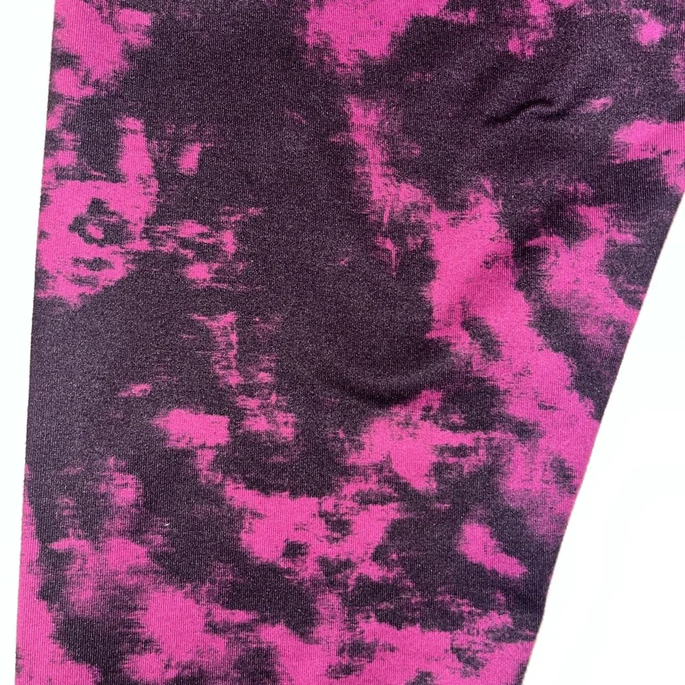 Lululemon Women's Purple Black Tie Dye High Rise Leggings Athletic Pants